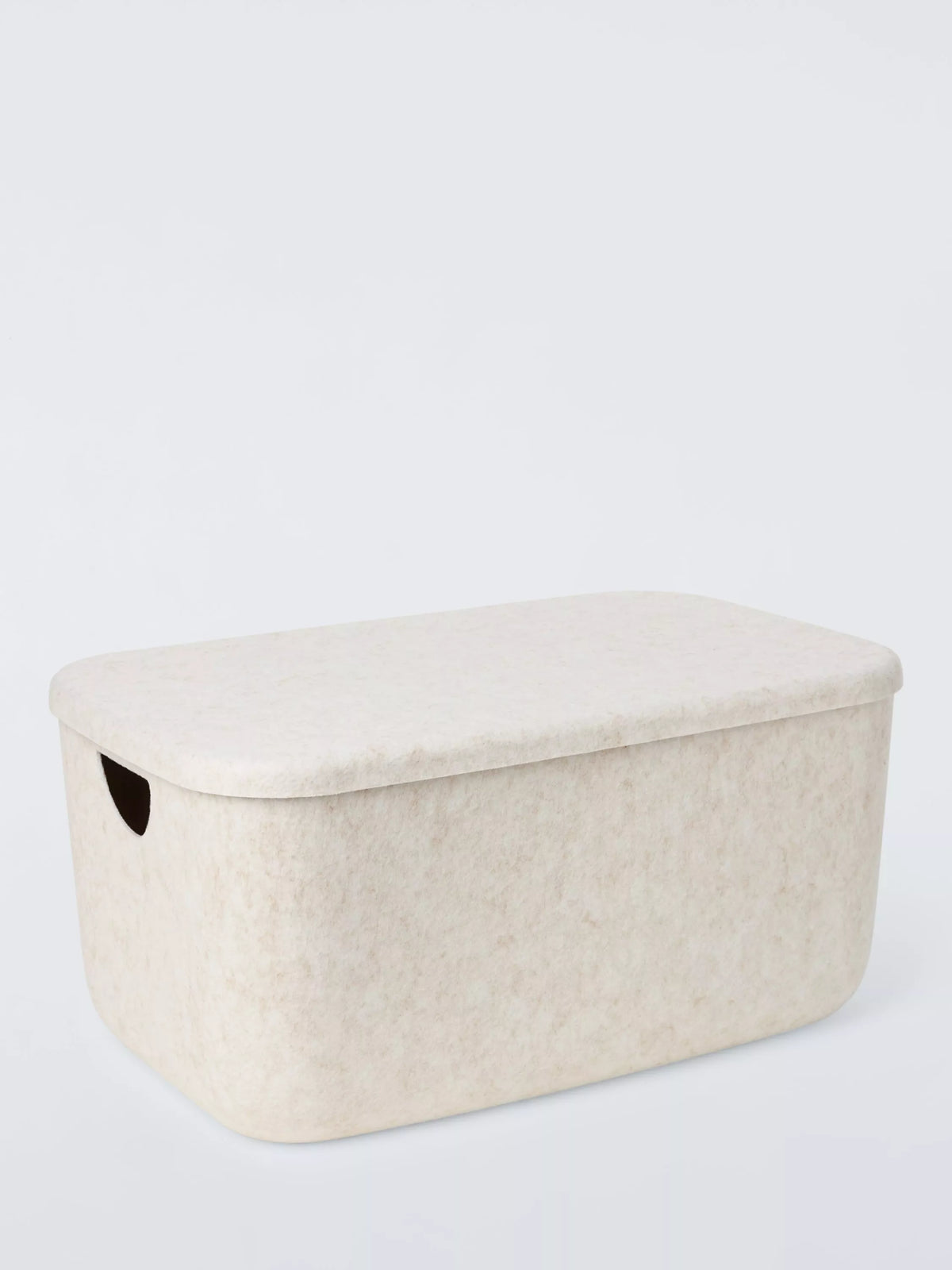 John Lewis lidded felt storage box ecru, UK version