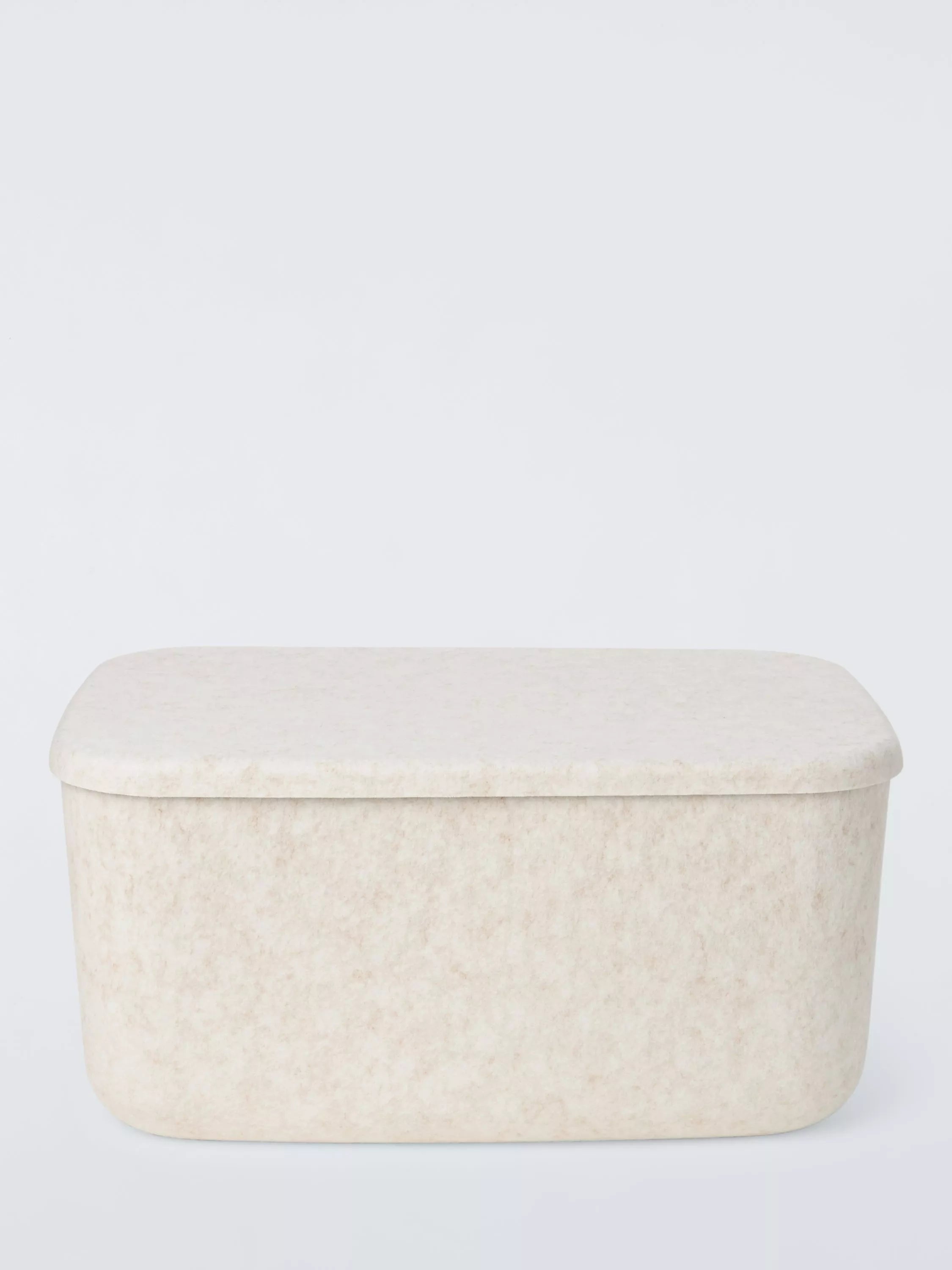 John Lewis lidded felt storage box ecru, UK version