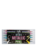 Tinc metallic pens set of 6 multi-colour ink - British product