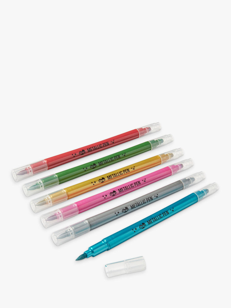 Tinc metallic pens set of 6 multi-colour ink - British product