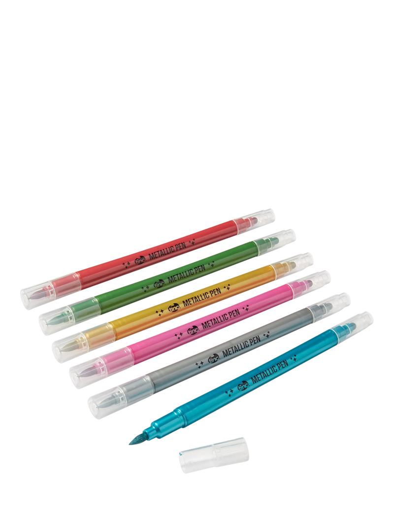 Tinc metallic pens set of 6 multi-colour ink - British product