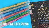 Tinc metallic pens set of 6 multi-colour ink - British product