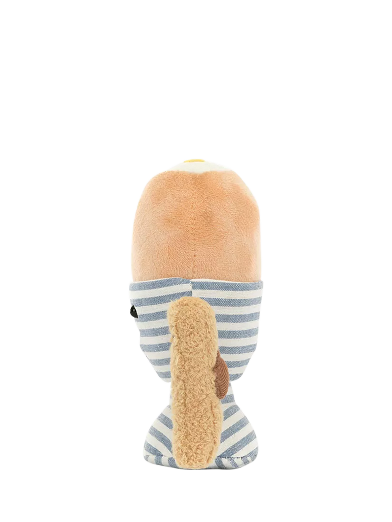 Textured Egg and Toast Soldier Soft Toy with Cotton Egg Cup