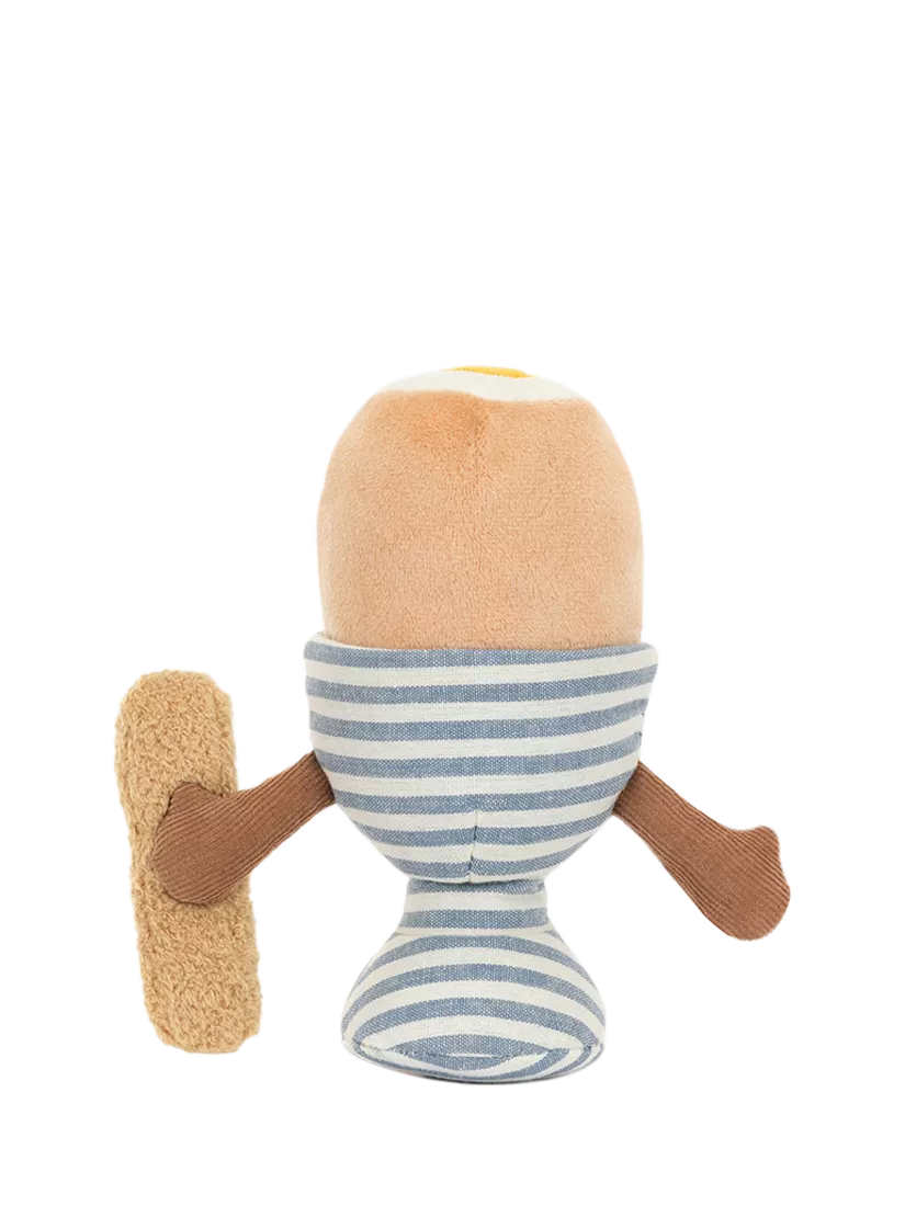Textured Egg and Toast Soldier Soft Toy with Cotton Egg Cup