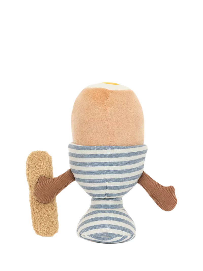 Textured Egg and Toast Soldier Soft Toy with Cotton Egg Cup