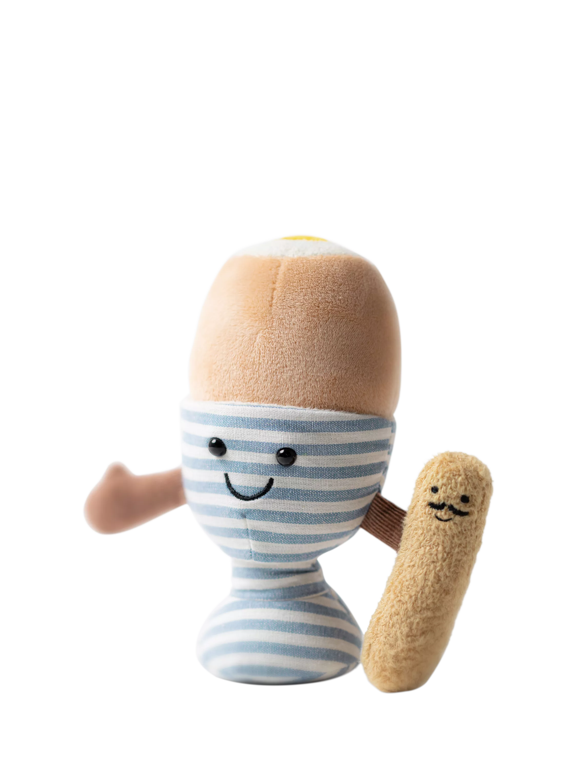 Textured Egg and Toast Soldier Soft Toy with Cotton Egg Cup