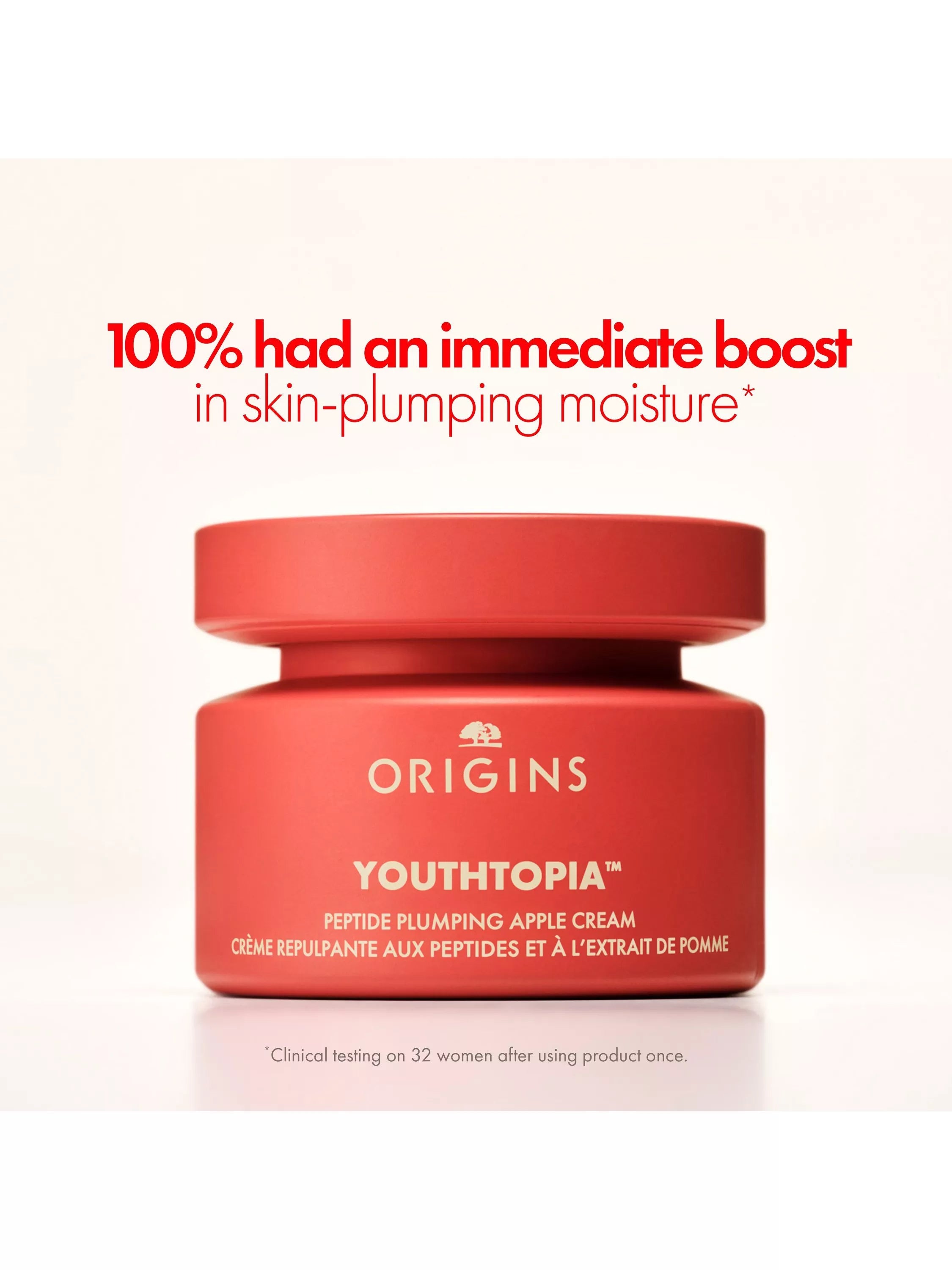 Origins Youthtopia Peptide Plumping Apple Cream 50ml, imported from the UK