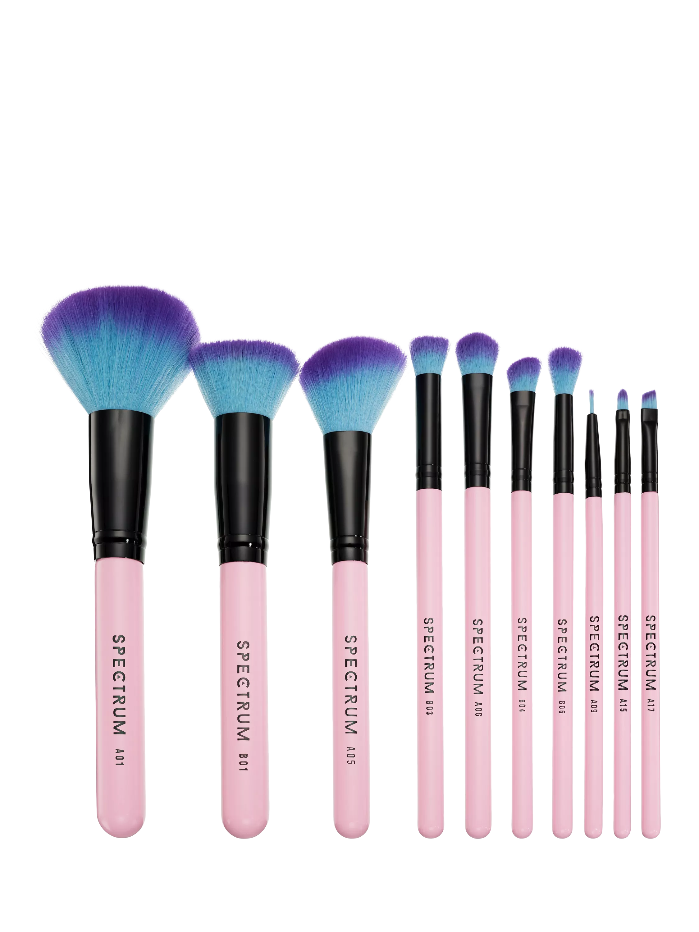 Spectrum Essential 10-piece makeup brush set, imported from the UK