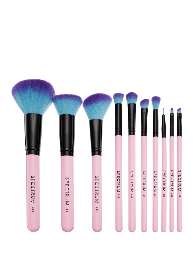 Spectrum Essential 10-piece makeup brush set, imported from the UK