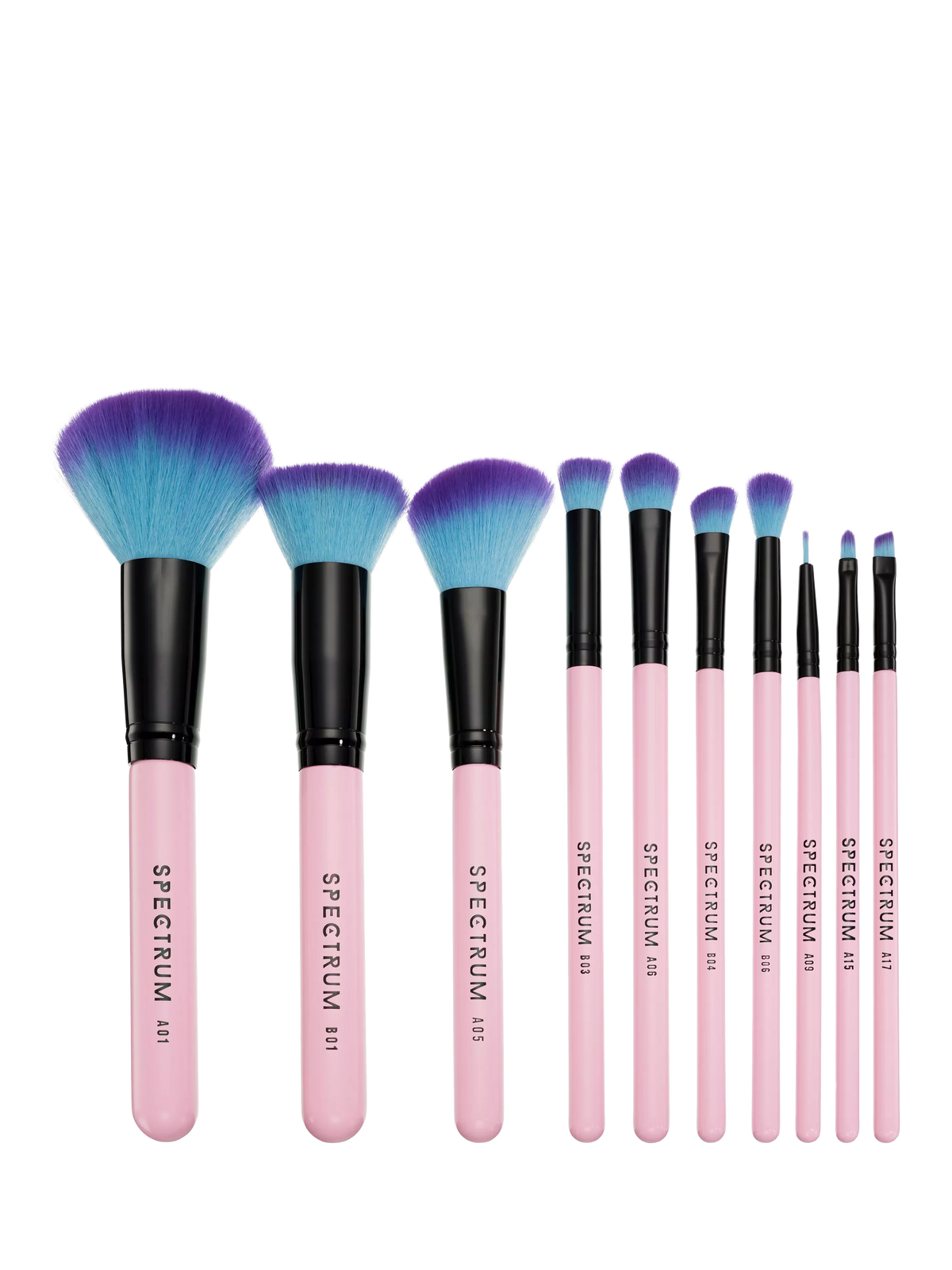 Spectrum Essential 10-piece makeup brush set, imported from the UK