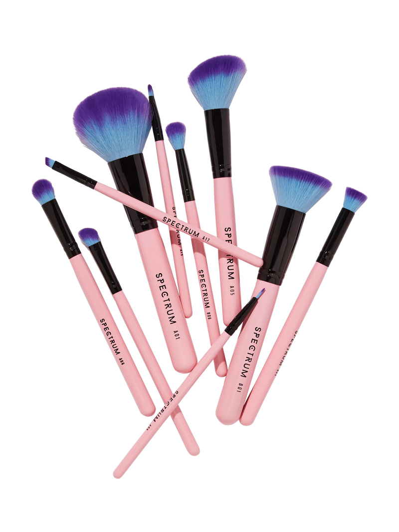 Spectrum Essential 10-piece makeup brush set, imported from the UK