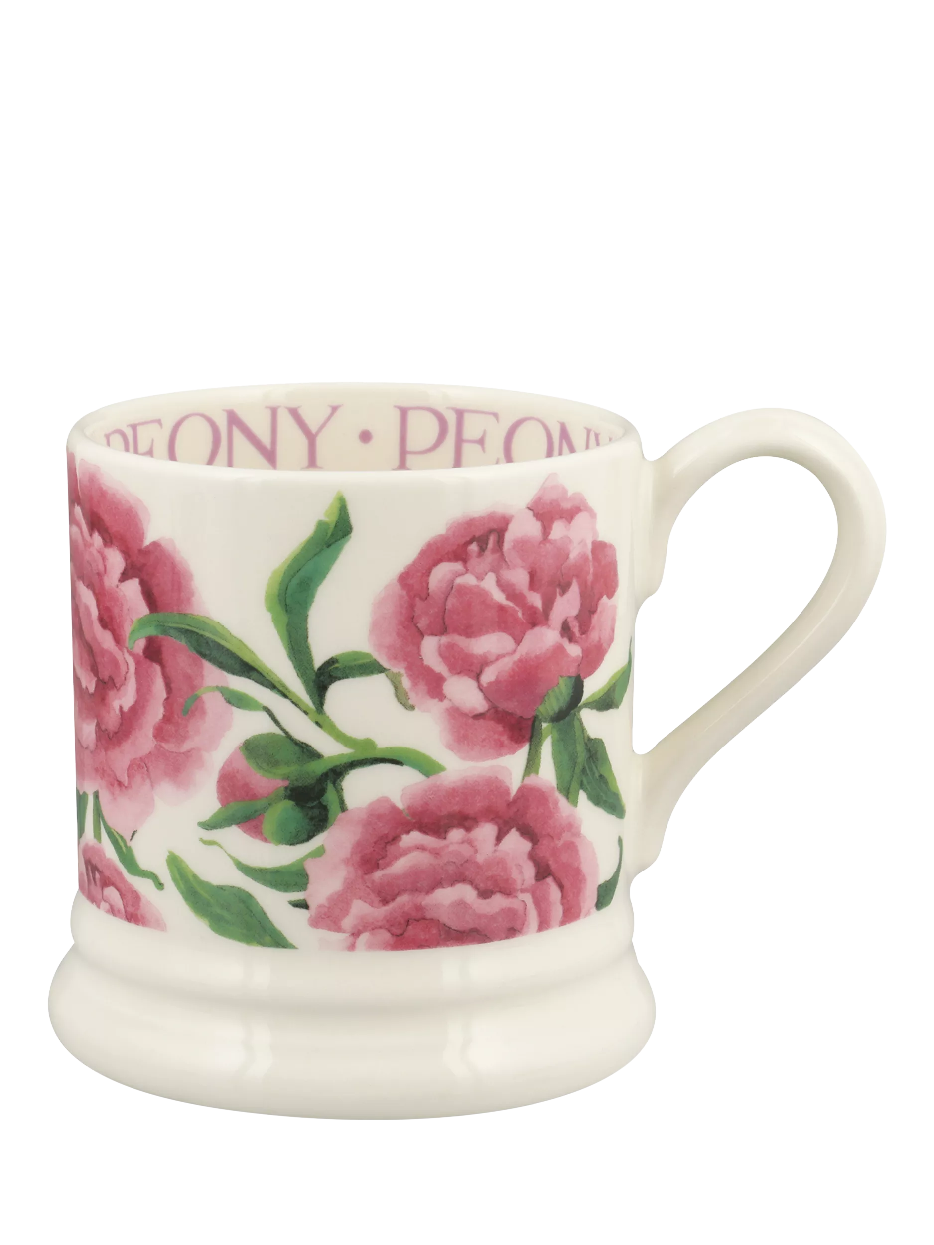 Emma Bridgewater earthenware mug pink peony floral 300ml - British product
