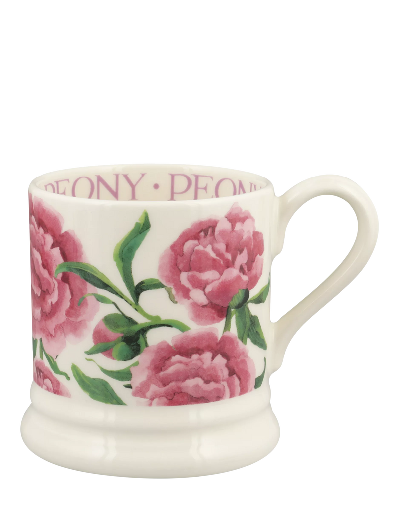 Emma Bridgewater earthenware mug pink peony floral 300ml - British product