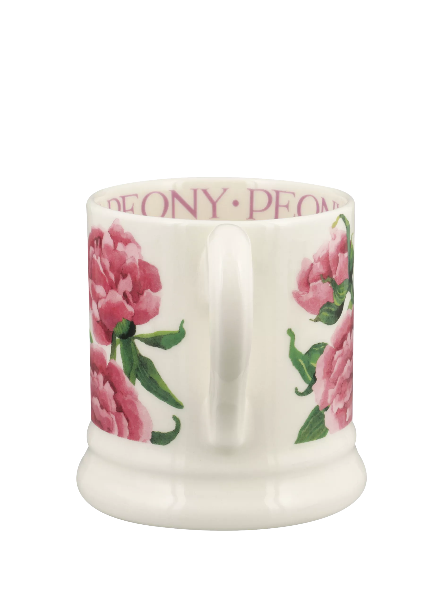 Emma Bridgewater earthenware mug pink peony floral 300ml - British product