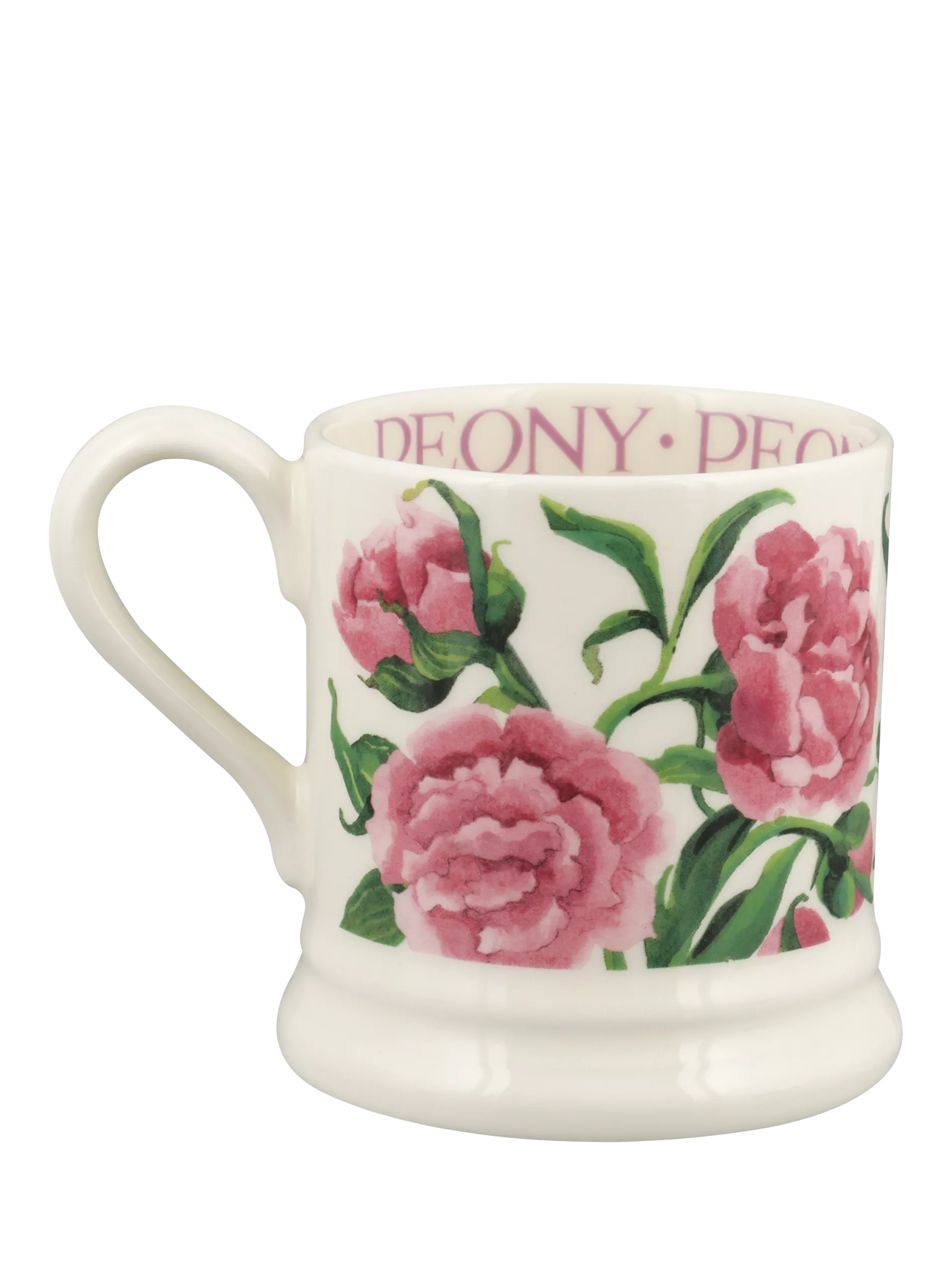 Emma Bridgewater earthenware mug pink peony floral 300ml - British product