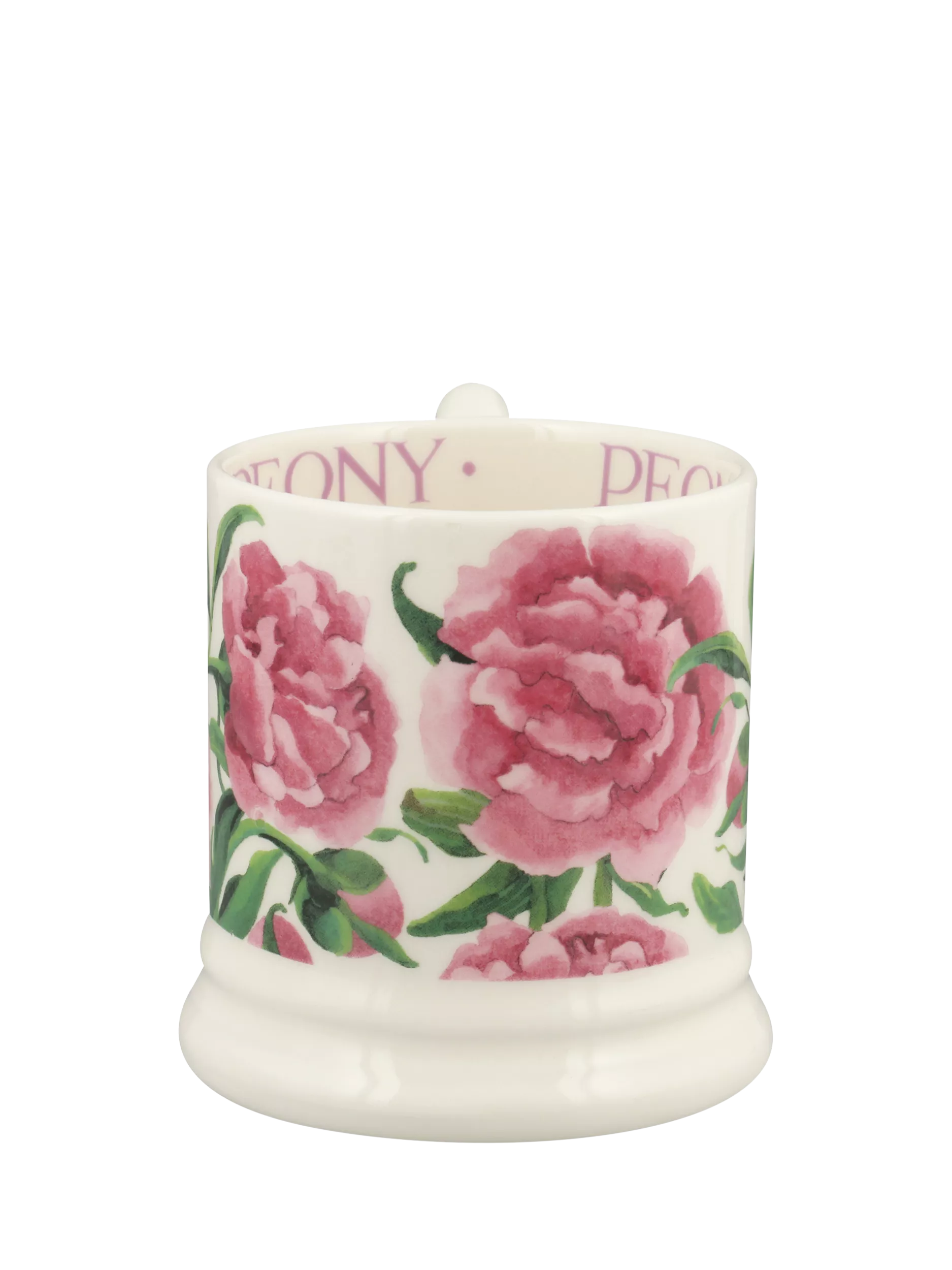 Emma Bridgewater earthenware mug pink peony floral 300ml - British product