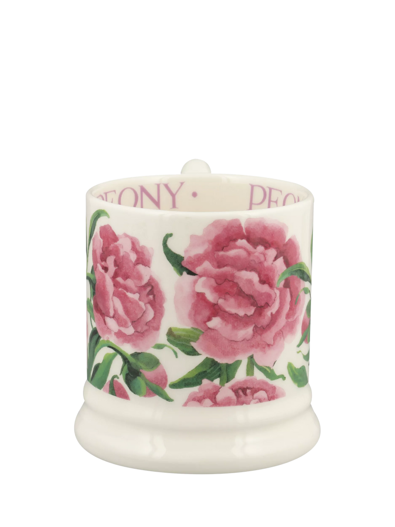 Emma Bridgewater earthenware mug pink peony floral 300ml - British product