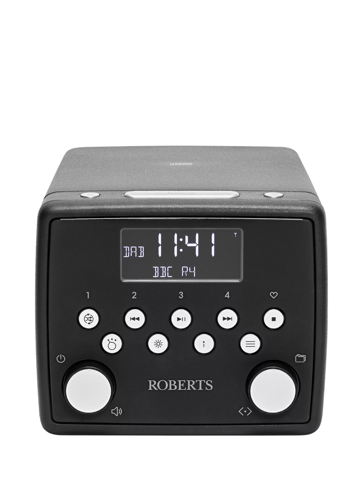 Roberts Sound49 DAB/DAB+/FM/CD Bluetooth Clock Radio, Black