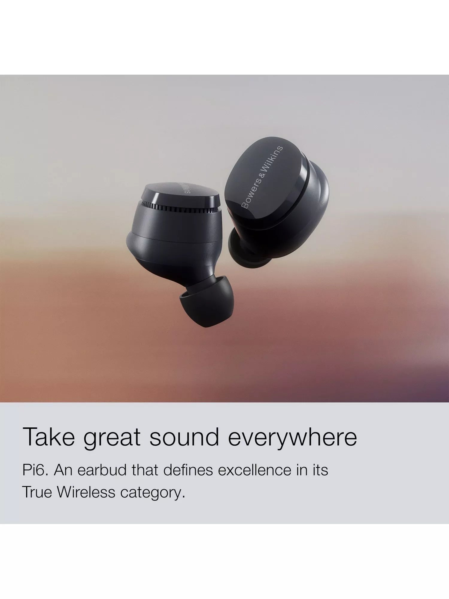 Bowers & Wilkins Pi6 noise cancelling earbuds Cloud Grey, imported from the UK