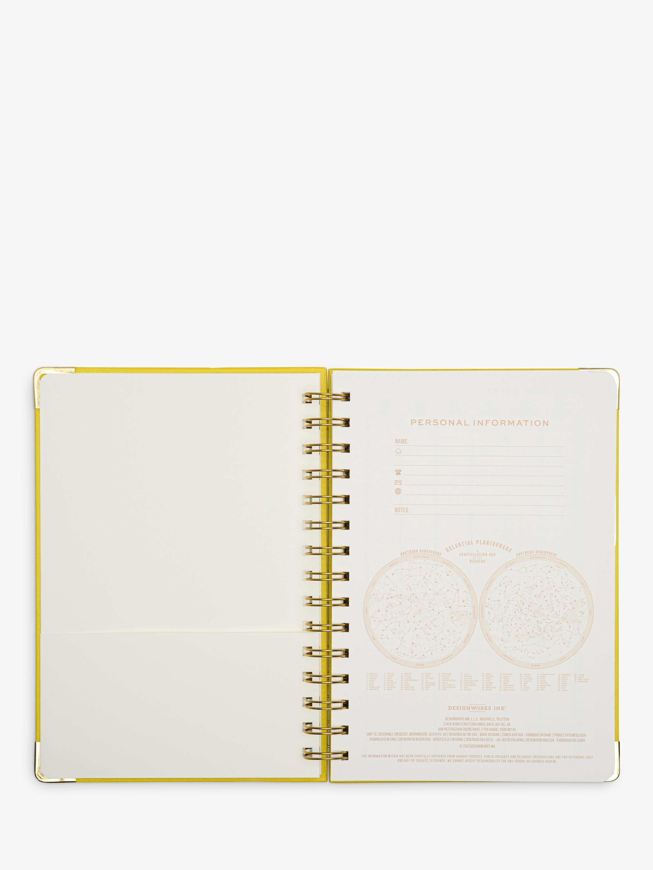DesignWorks Ink multi-design wirebound journal with hardback cover - British product