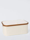 John Lewis bamboo rim lidded storage basket small, imported from the UK