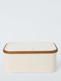 John Lewis bamboo rim lidded storage basket small, imported from the UK