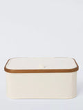 John Lewis bamboo rim lidded storage basket small, imported from the UK