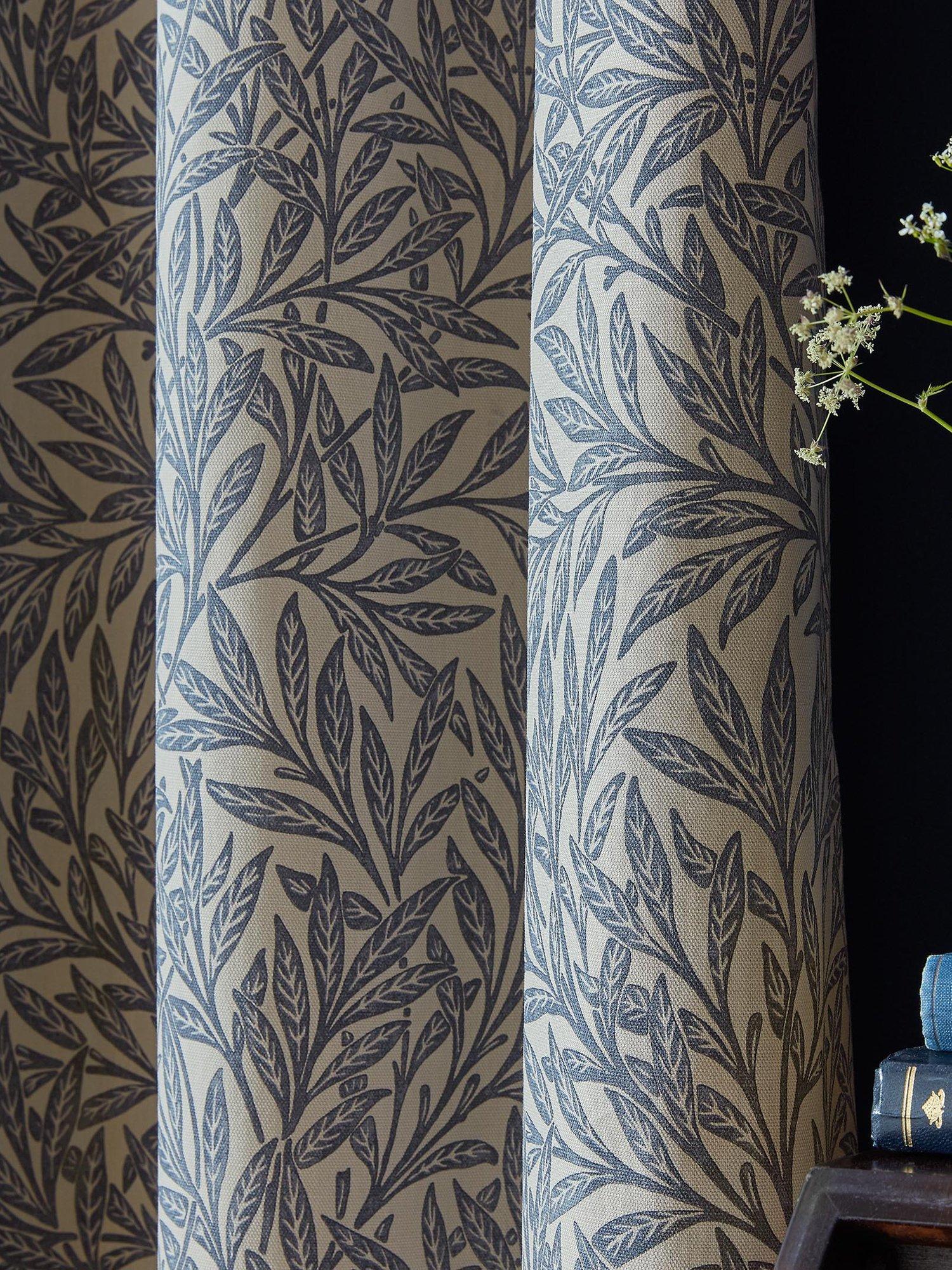 William Morris At Home Weiden-Vorhänge Indigoblau Paar 168x137cm - Britisches Produkt