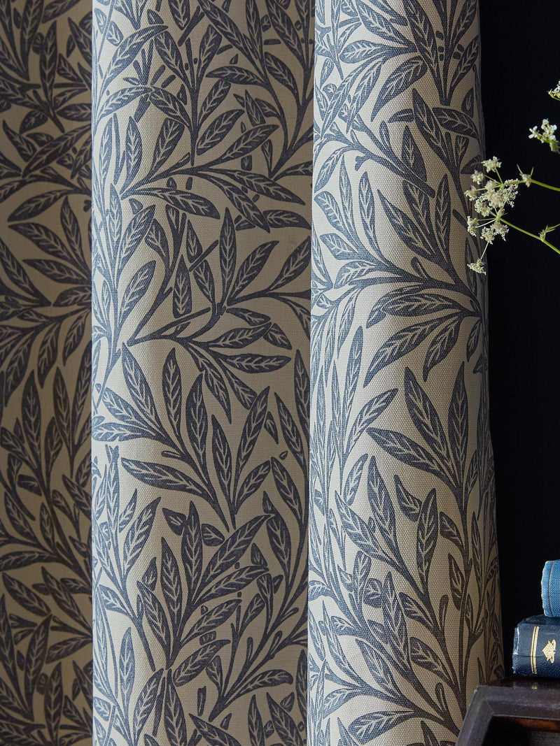 William Morris At Home Weiden-Vorhänge Indigoblau Paar 168x137cm - Britisches Produkt