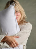 Bedfolk firm feather and down kingsize pillow - British product