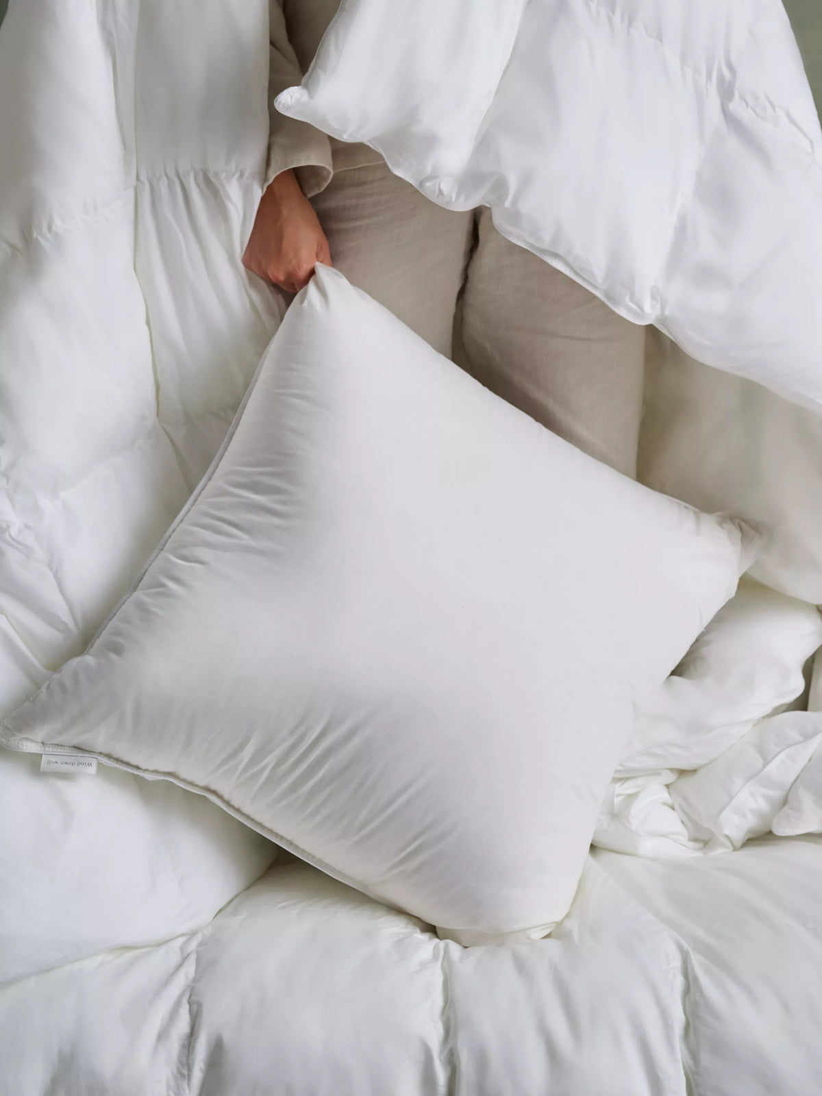 Bedfolk feather and down square pillow soft - British product