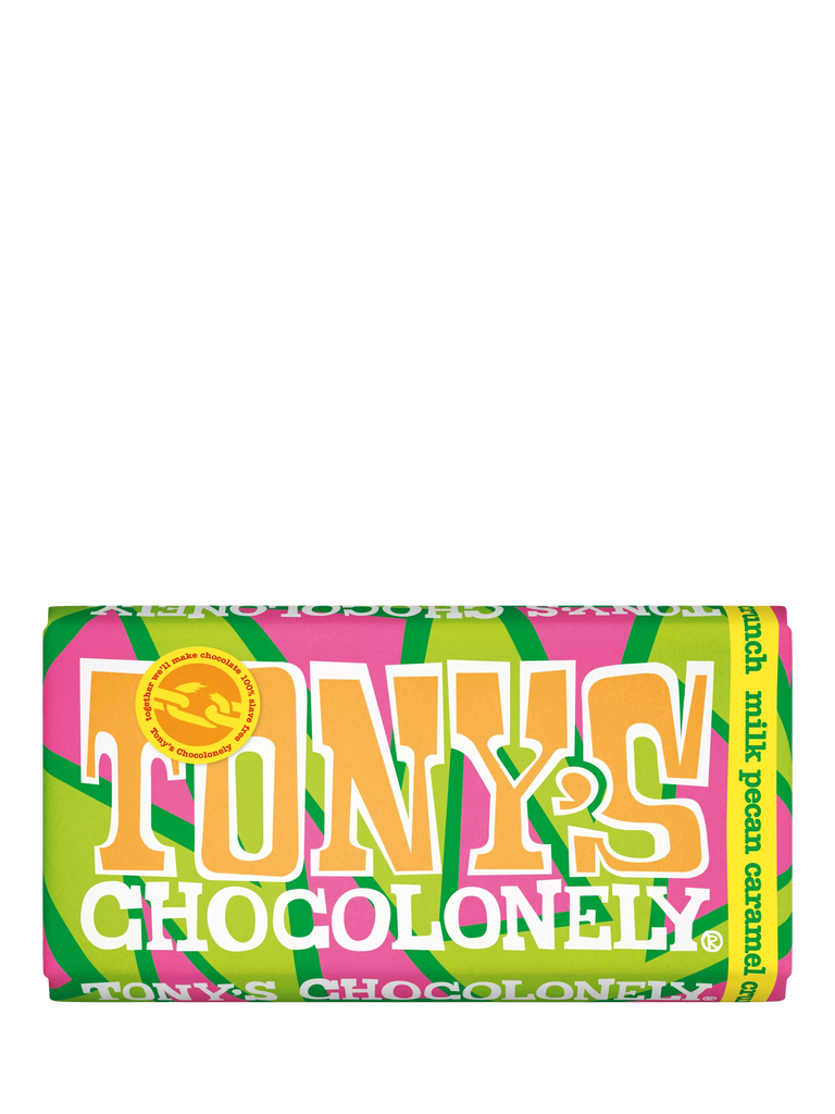 Tony's Chocolonely Milk Pecan Caramel Bar, 180g