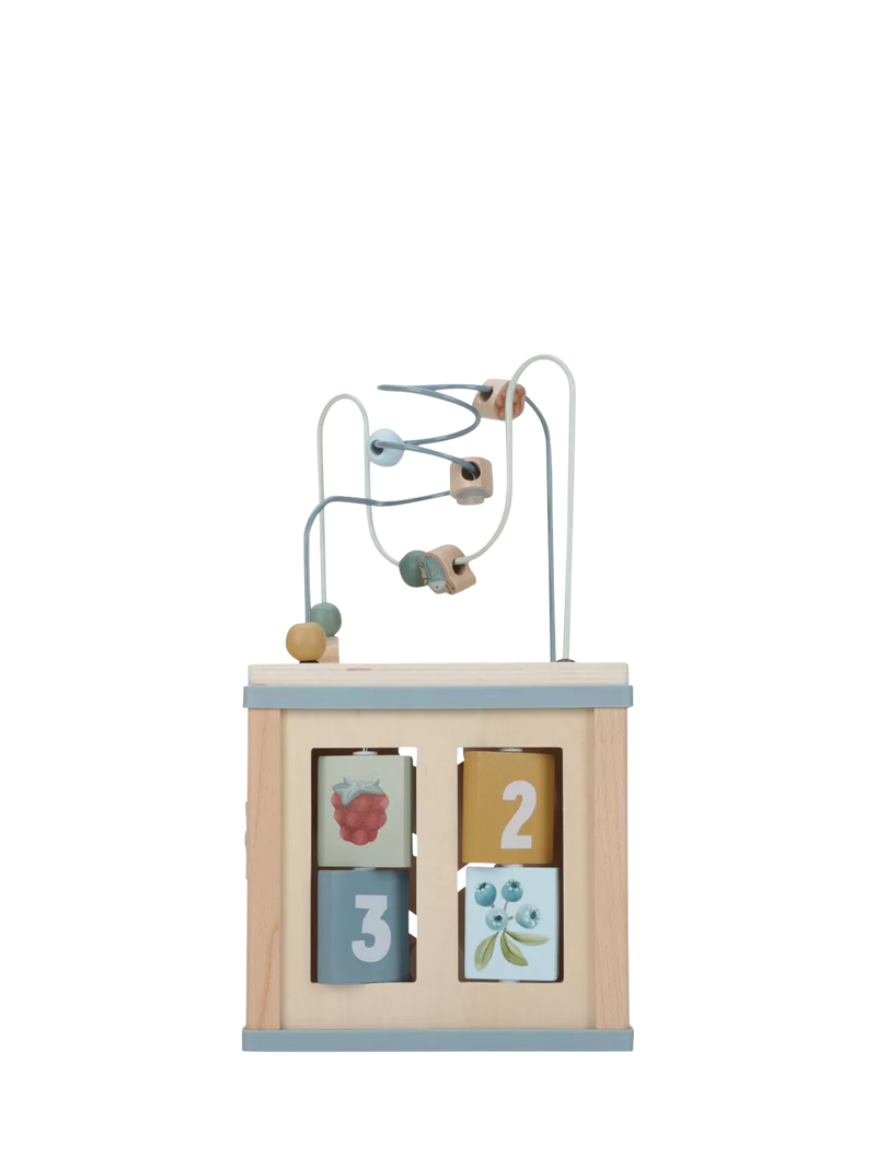 Forest Themed Activity Cube with Shape Sorter and Bead Maze Toy