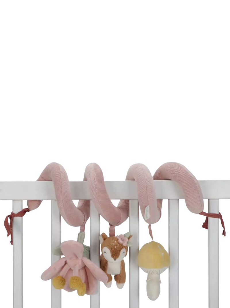Multi-Sensory Activity Spiral with Hanging Fairy Garden Toys