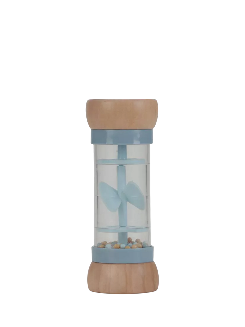 Sensory Wooden Rain Rattle for Babies with Forest Animal Decorations