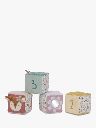 John Lewis Soft Multi-Sensory Activity Cube Set of 4 with Numbers and Mirror- Buy online at McGrocer
