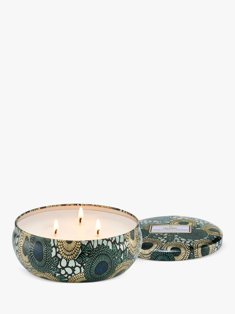 Voluspa Cade and Lavender Three Wick Scented Candle 340g (British brand)