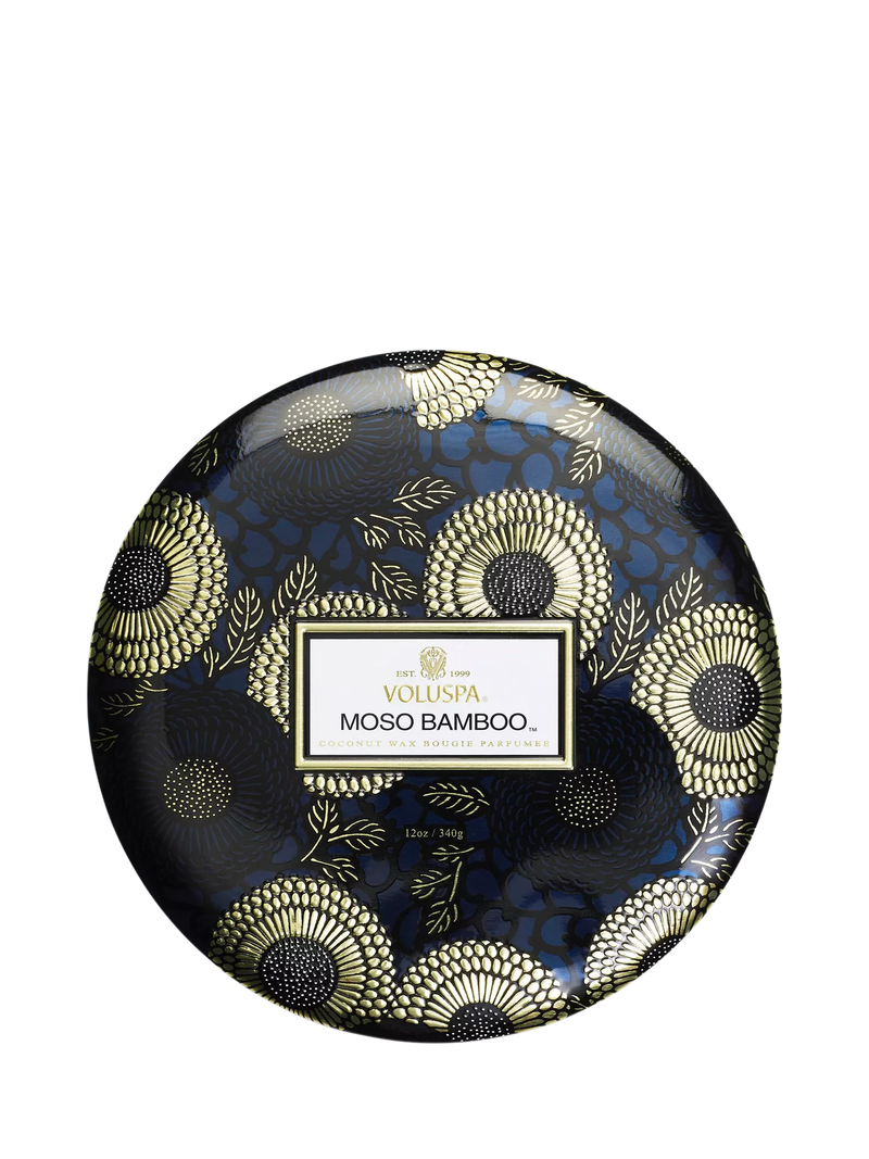 Voluspa Moso Bamboo three wick scented candle 340g (British brand)