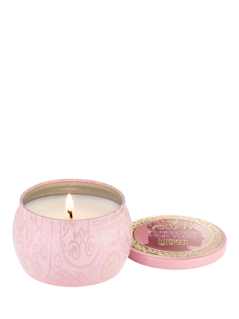 Voluspa Wicked Perfectly Pink Yuzu Mini Tin Scented Candle, 113g