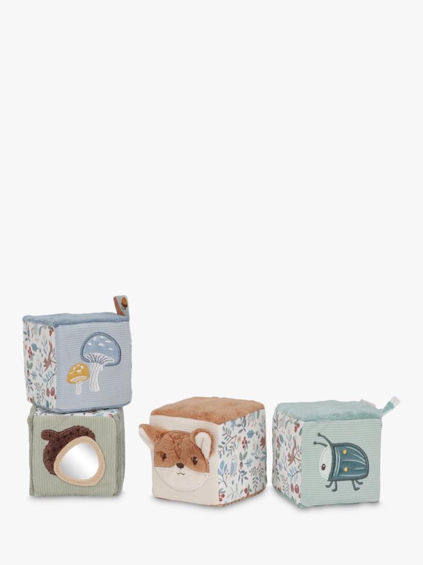 Soft Activity Cubes Set of 4 with Multi-Sensory Features for Babies