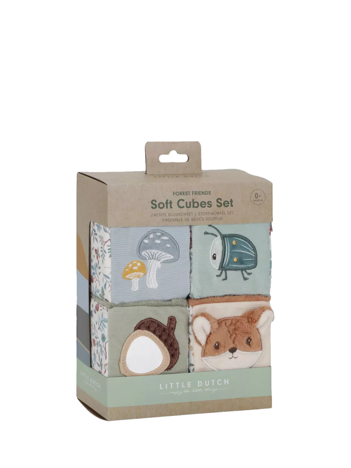 Soft Activity Cubes Set of 4 with Multi-Sensory Features for Babies