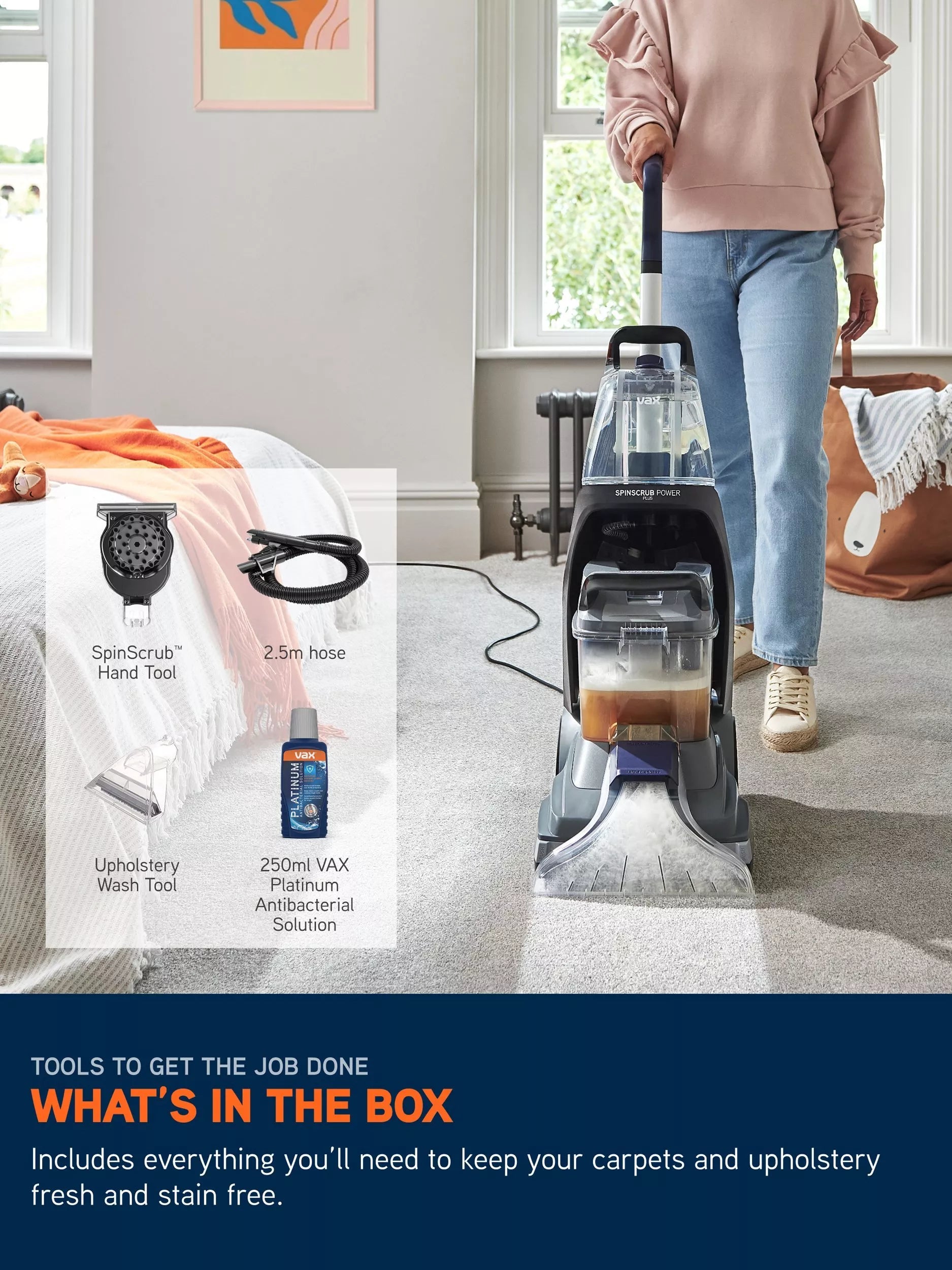Vax SpinScrub Power Plus carpet cleaner, British brand