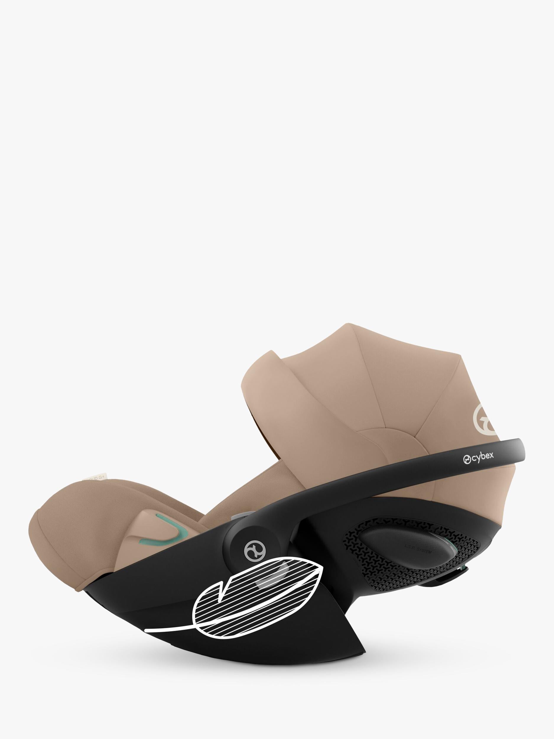 Cybex rotating baby car seat in almond beige for babies 40-87cm - British product