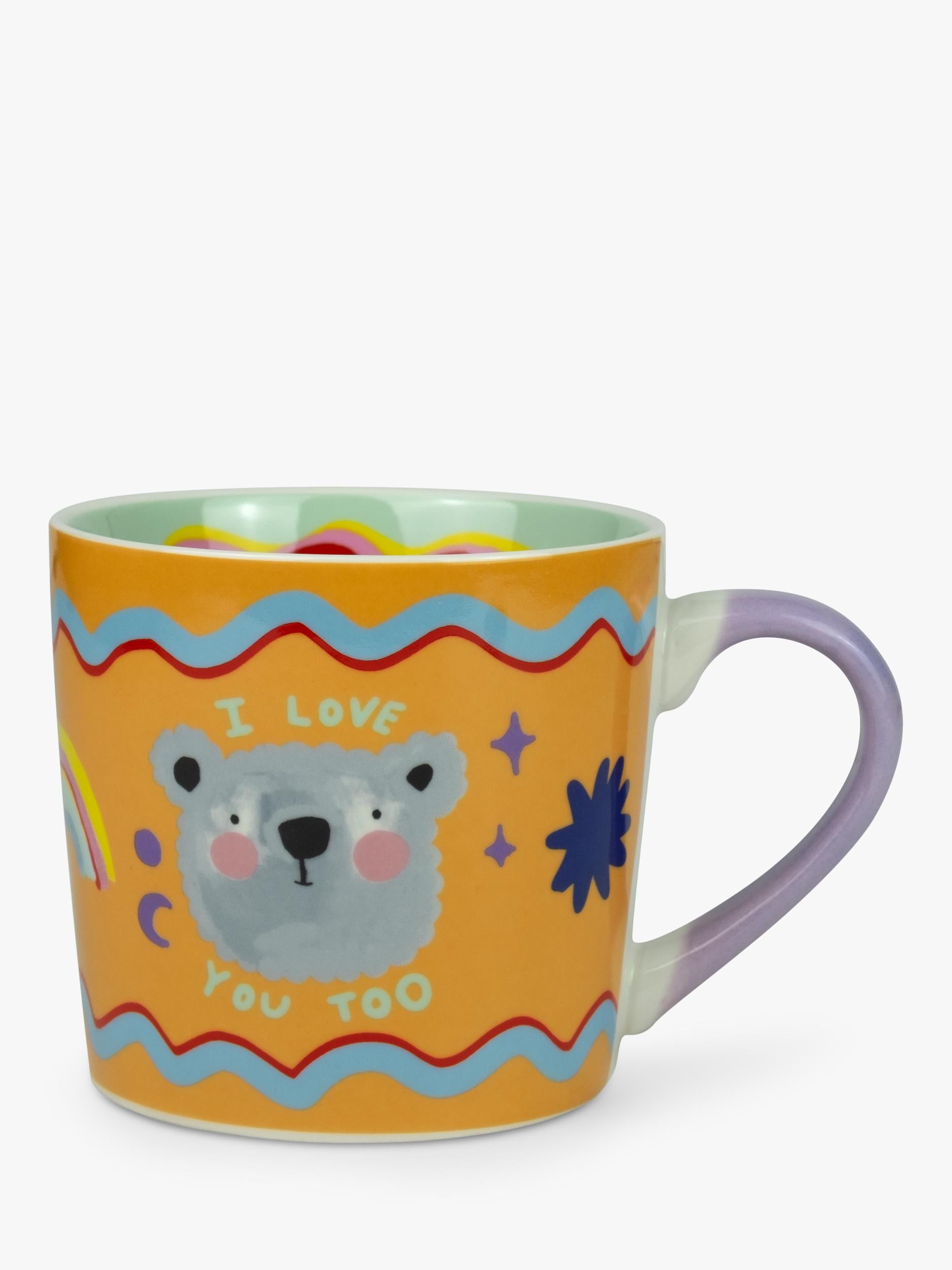Eleanor Bowmer Teddy Bear New Bone China Mugs, Set of 2, 300ml