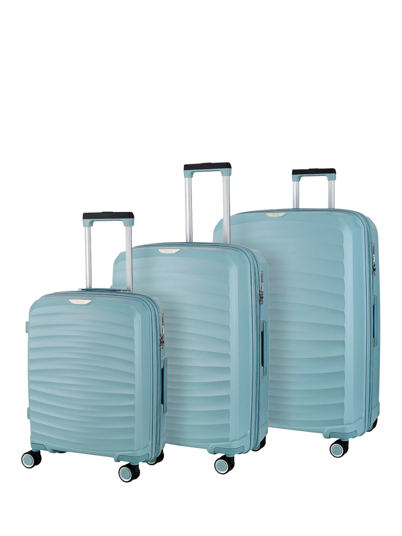 Rock Sunwave 8-Wheel Expandable Hard Shell Suitcase Set of 3