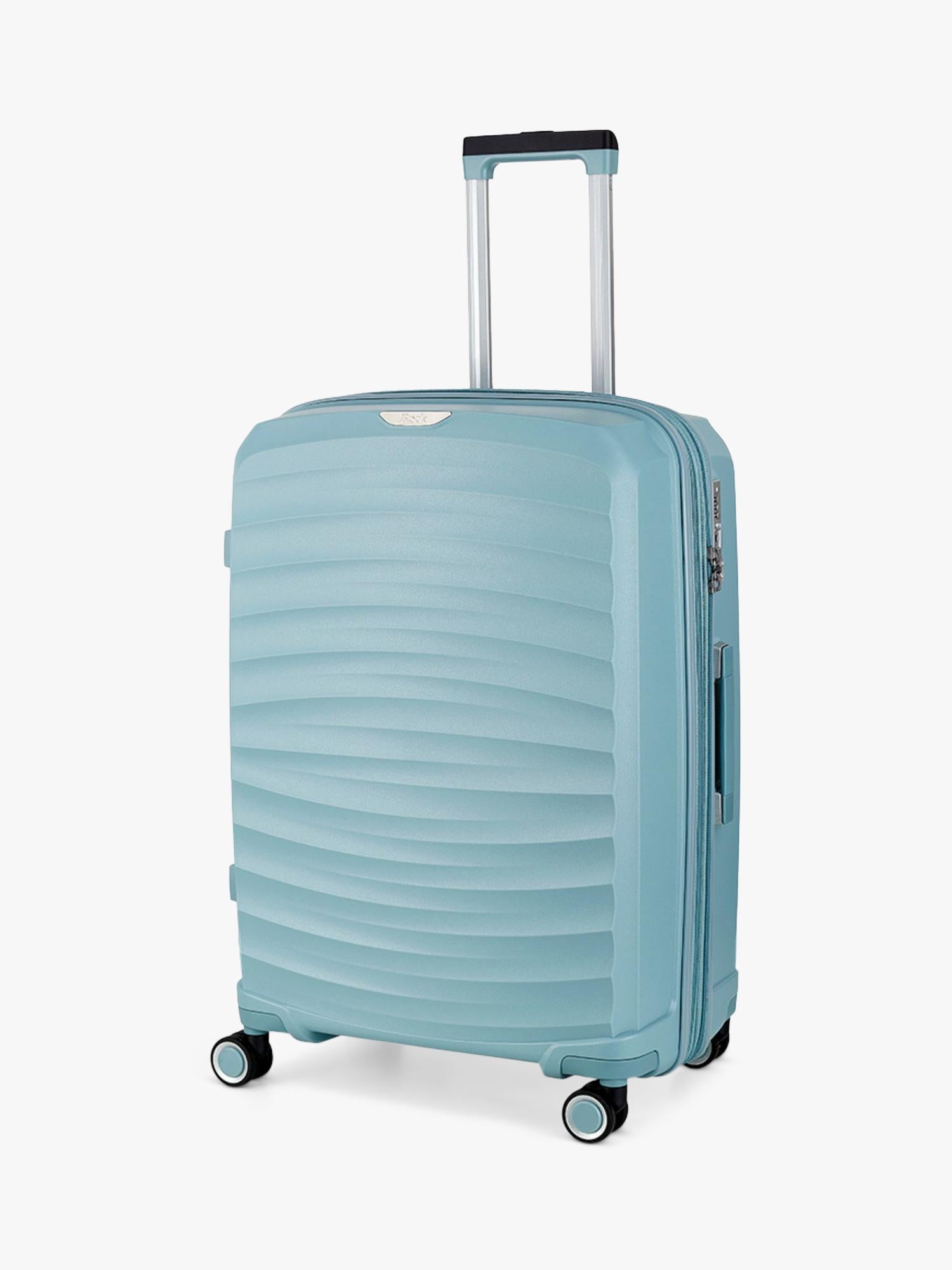 Rock Sunwave erweiterbarer mittelgroßer Koffer 66cm 8 Räder - Britisches Produkt