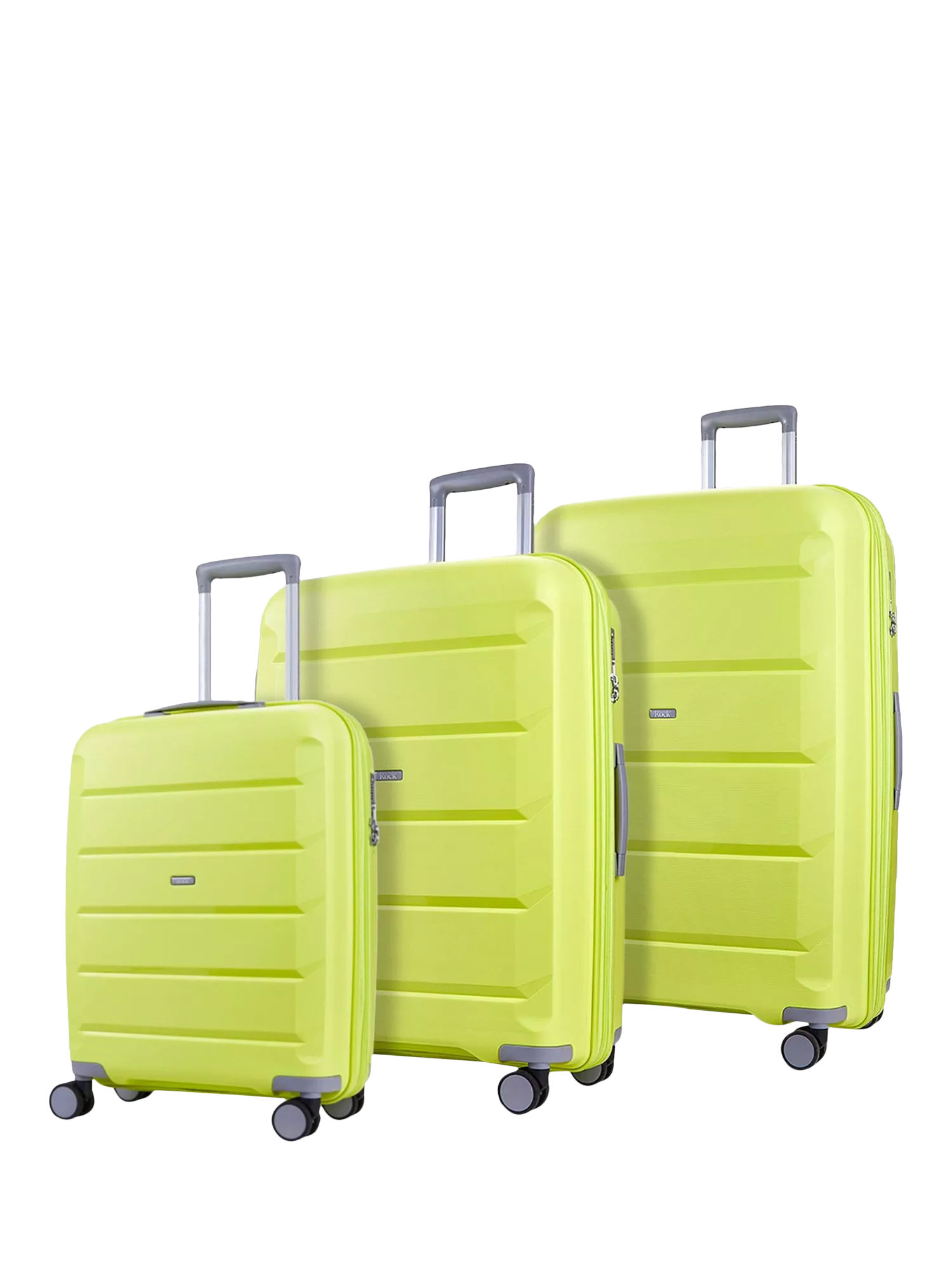 Rock Tulum suitcase set lime 3 piece, imported from the UK