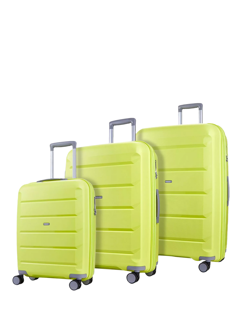 Rock Tulum suitcase set lime 3 piece, imported from the UK