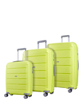 Rock Tulum suitcase set lime 3 piece, imported from the UK