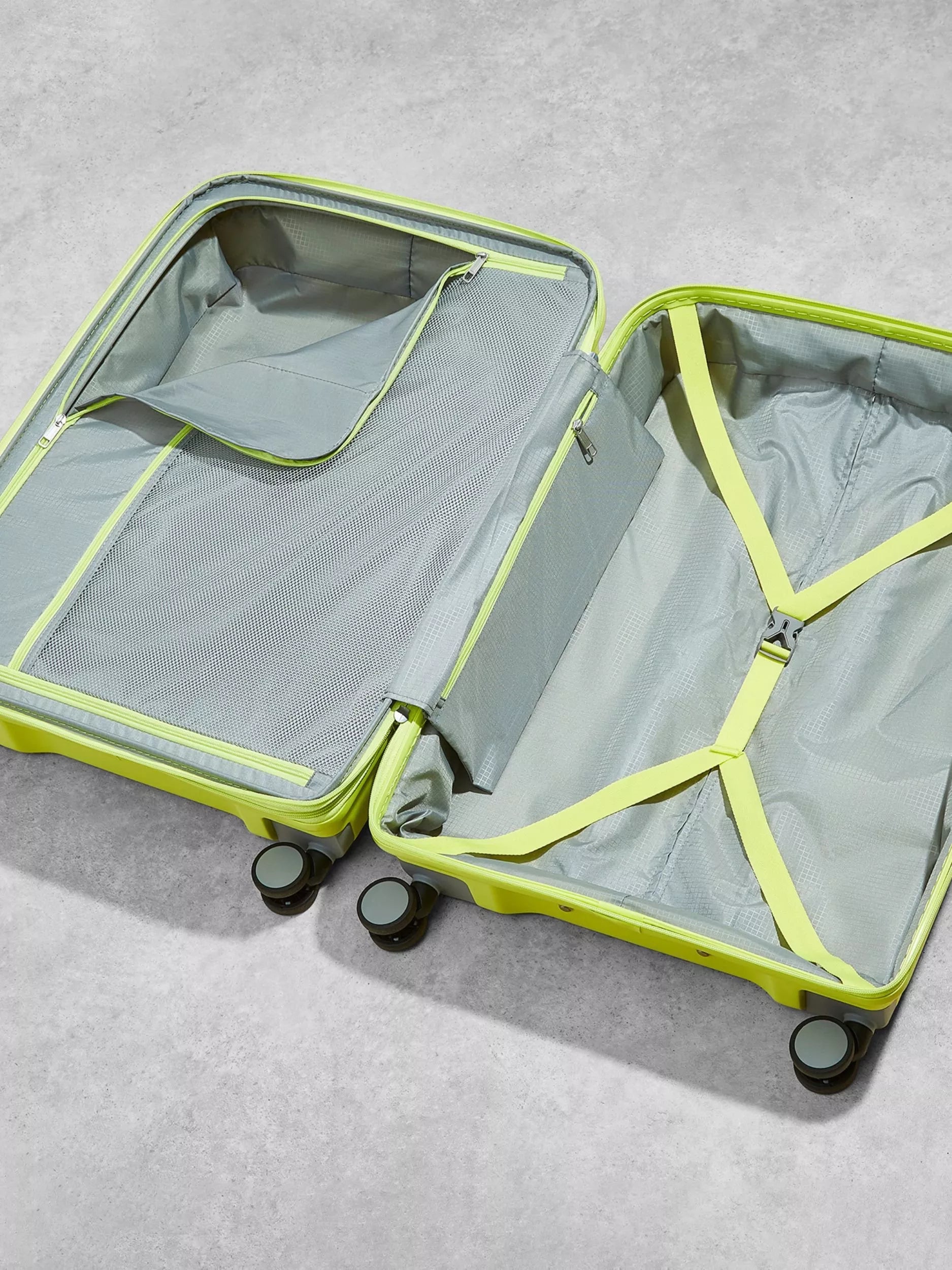 Rock Tulum suitcase set lime 3 piece, imported from the UK
